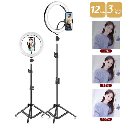 26cm LED Selfie Ring Lamp Photographic Selfie Ring Lighting USB Remote