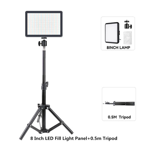 8/12 Inch LED Photography Video Light Panel Lighting Photo Studio Lamp