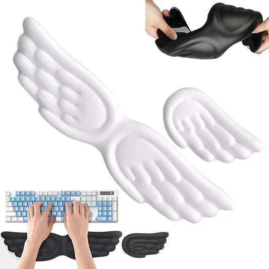 Angel Wings Shaped Keyboard Mouse Wrist Rest Wing Memory Foam