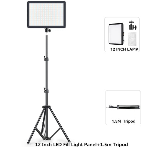 8/12 Inch LED Photography Video Light Panel Lighting Photo Studio Lamp