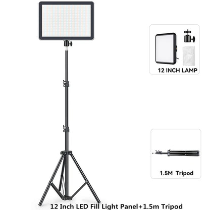 8/12 Inch LED Photography Video Light Panel Lighting Photo Studio Lamp