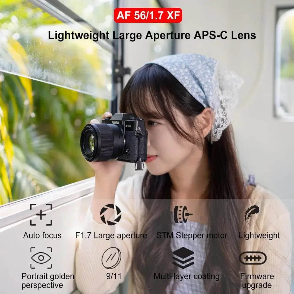 Viltrox 56mm F1.7 Auto Focus APS-C Lens for Fuji X XF X-T4 XF X-T30ii