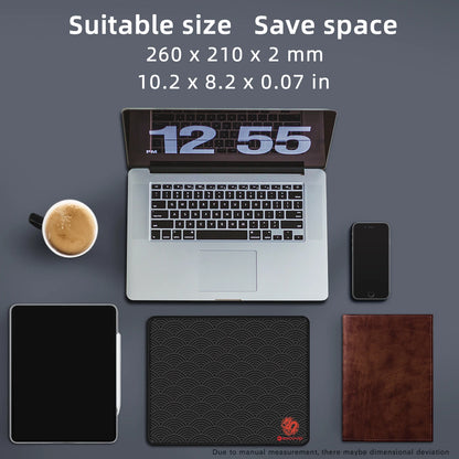 EXCO Gaming Mouse Pad with Stitched Edge Small Office Mousepad Smooth