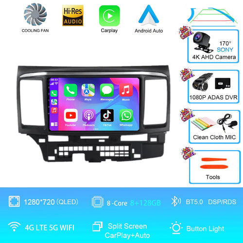Android 16 For MITSUBISHI LANCER 9 10 X 2008 - 2016 Car Radio Video