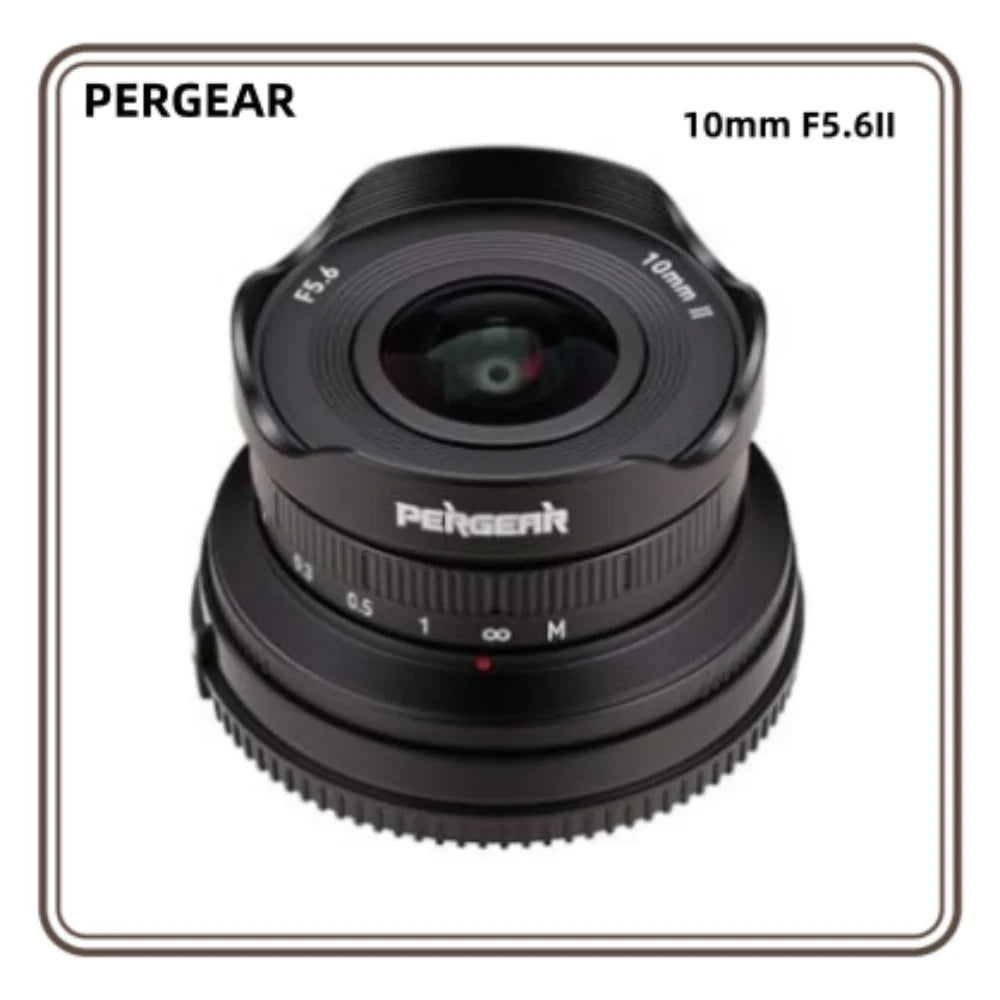 PERGEAR 10mm F5.6II APS-C Fisheye Manual Focus Prime Lens for Fuji XF