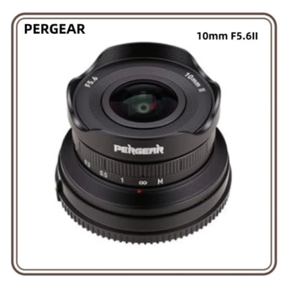 PERGEAR 10mm F5.6II APS-C Fisheye Manual Focus Prime Lens for Fuji XF