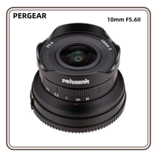 PERGEAR 10mm F5.6II APS-C Fisheye Manual Focus Prime Lens for Fuji XF