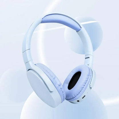 Fashionable Bluetooth wireless headphones, over-ear, deep bass, sports