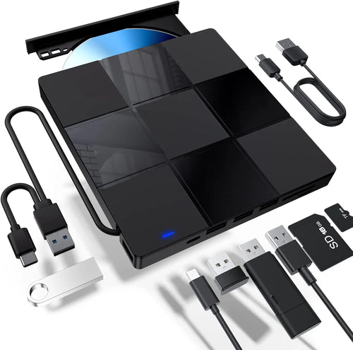 External CD/DVD Drive, DVD Player for Laptop, USB 3.0 Ultra-Slim
