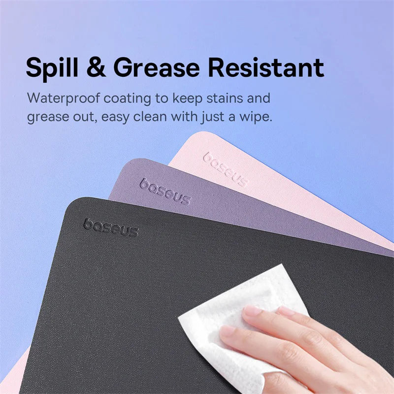 Baseus Mouse Pad PU Leather 26*21cm Waterproof Mousepad Non-Slip Desk