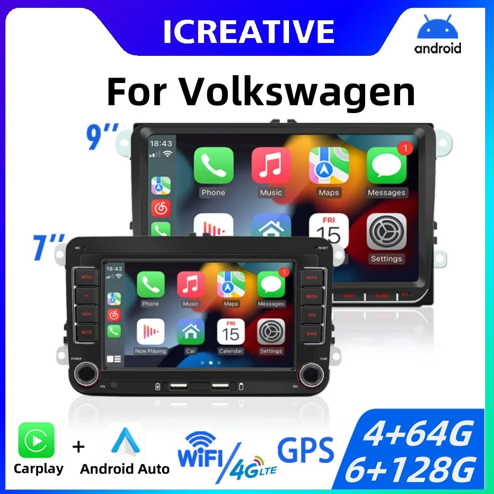 2Din Car Radio Android for Volkswagen Golf 5 6 Polo Passat B6 B7 CC