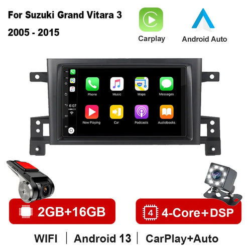2din Car radio Android 13 For Suzuki Grand Vitara 3 2005-2010