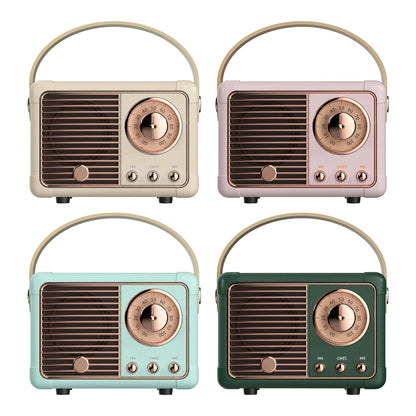 Compact Retro Bluetooth Speaker with FM Radio