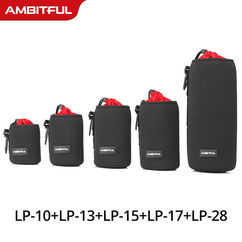 S/M/L/XL Camera Lens Pouch Drawstring Bag for All Camera DSLR