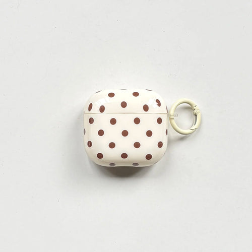 Simple Fashion White Polka Dot Pattern Black Glossy Protective