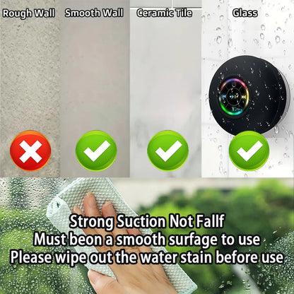 Portable Wireless Bluetooth Speaker LED Light IPX4 Waterproof