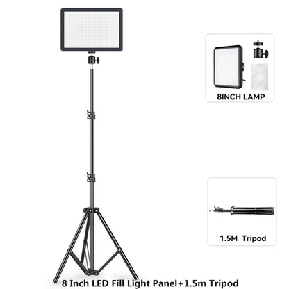 8/12 Inch LED Photography Video Light Panel Lighting Photo Studio Lamp