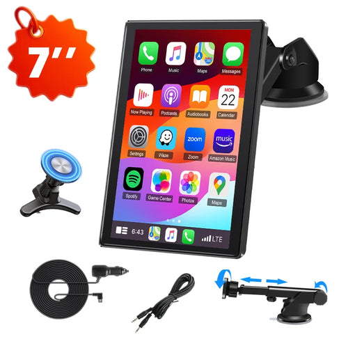 7/8/9'' Support Orientation & Portrait Car Mirror Radio Wireless