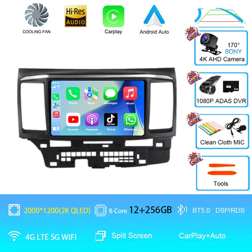 Android 16 For MITSUBISHI LANCER 9 10 X 2008 - 2016 Car Radio Video