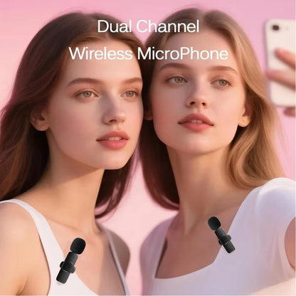 KEBIDU Wireless Lavalier Microphone Noise Cancelling Audio Video