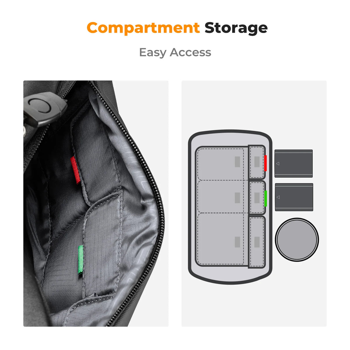 K&F Concept 10L Camera Shoulder Bag for Digital Canon/Nikon/Sony/DJI