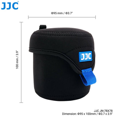 JJC Water Resistant Neoprene Camera Lens Pouch Case Fold-Over Lens Bag