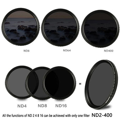 Lightdow ND2-400 Fader Variable Adjustable ND filter 49 52 55 58 62 67