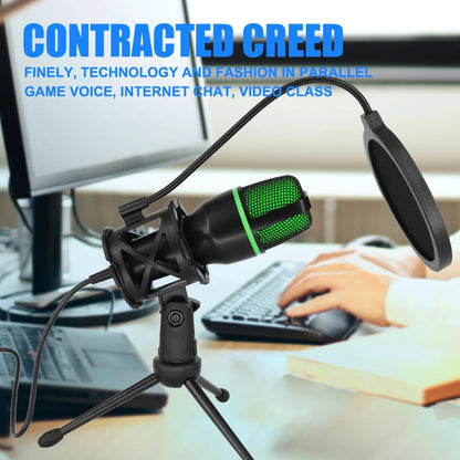 Professional USB Condenser Microphone For PC Laptop Streaming Video