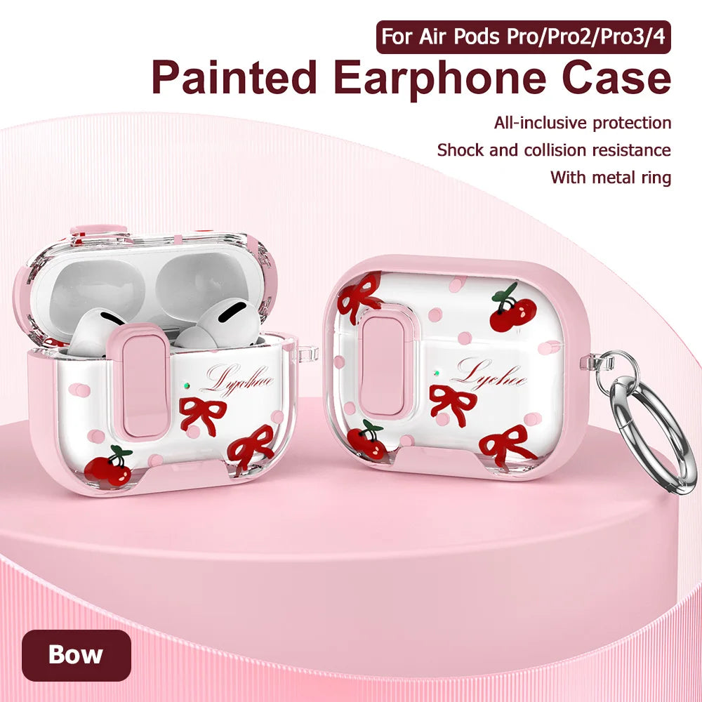 Transparent Crystal Wireless Bluetooth Earphone Case For Airpods 4 Pro