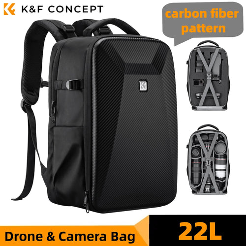 K&F CONCEPT 22L Camera Bag Large Capacity Travel Photography Backpack