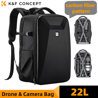 K&F CONCEPT 22L Camera Bag Large Capacity Travel Photography Backpack