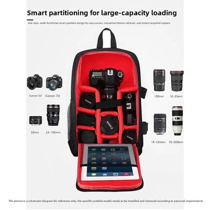 Shoulder Camera Bag Backpack Suitable for Canon, Nikon, Sony Digital