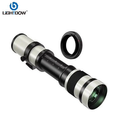 Lightdow 420-800mm F8.3-F16 Manual Zoom Super Telephoto Lens with T