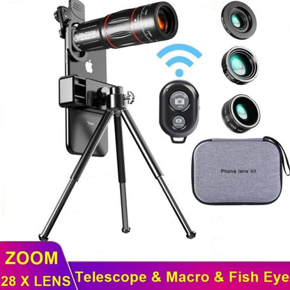 Dragon Bluetooth Ultra HD 28X Zoom Telescope Lens Kit with Tripod