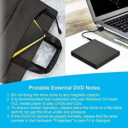 External CD DVD Drive, USB 2.0 Slim Protectable External CD-RW Drive