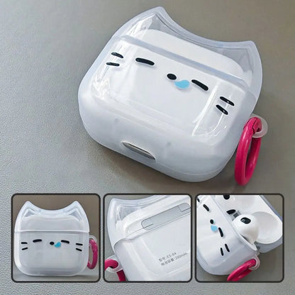 For Anti-Fall Sleepy Cat Earphone Case Dustproof Shockproof Headphone