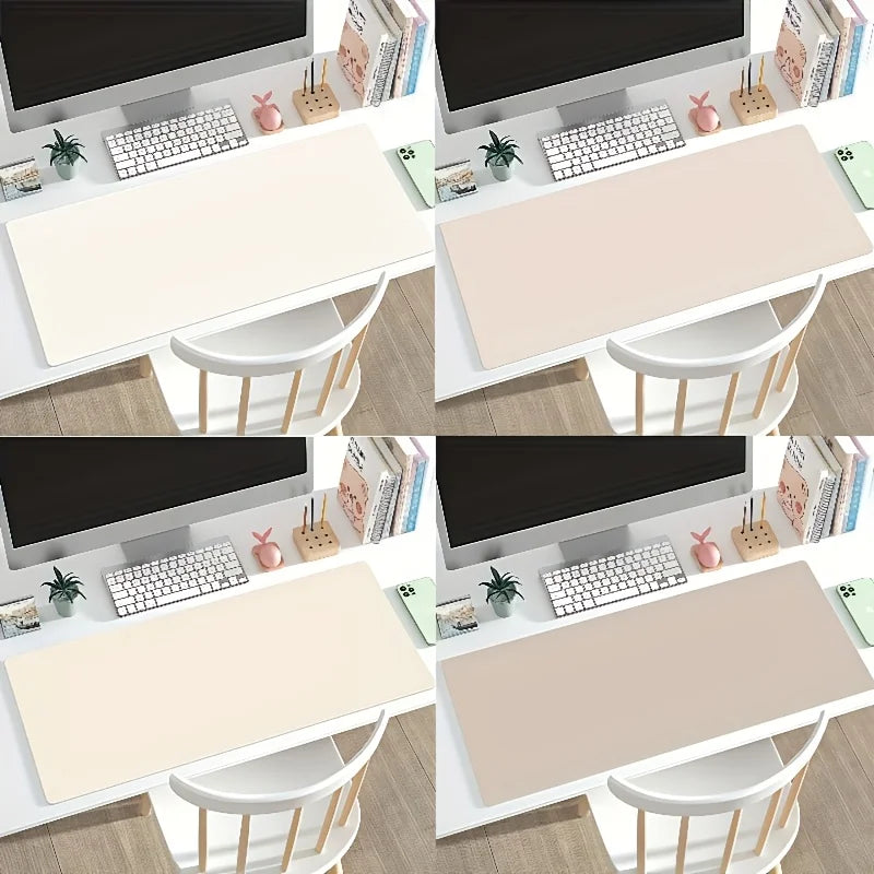 1pc Large Faux Leather Mouse Pad, Non-Slip Waterproof Desk Pad for