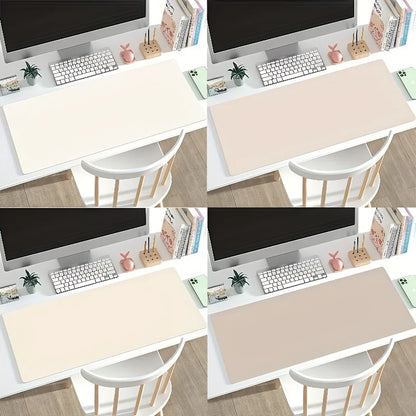 1pc Large Faux Leather Mouse Pad, Non-Slip Waterproof Desk Pad for