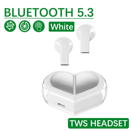 New Fashionable Bluetooth Wireless Headphone Heart Shaped TWS Headset