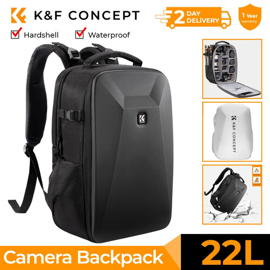 K&F CONCEPT 22L Camera Bag Large Capacity Travel Photography Backpack