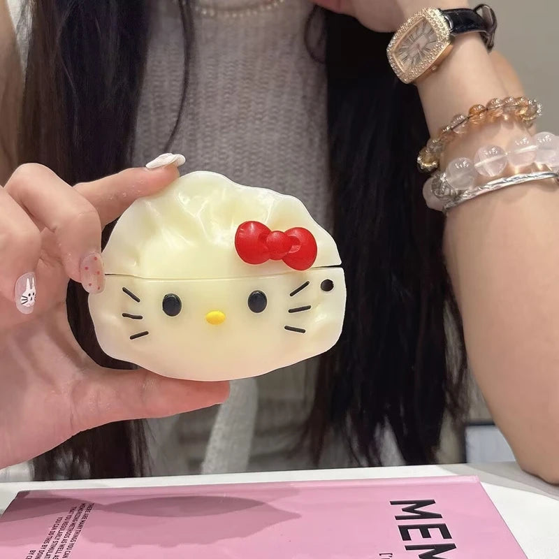 3D Dumpling Cat Earphone Ear Bag Case For Apple Airpods Pro 3 2 1 4
