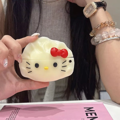 3D Dumpling Cat Earphone Ear Bag Case For Apple Airpods Pro 3 2 1 4