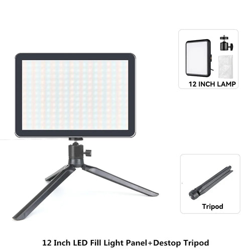 8/12 Inch LED Photography Video Light Panel Lighting Photo Studio Lamp