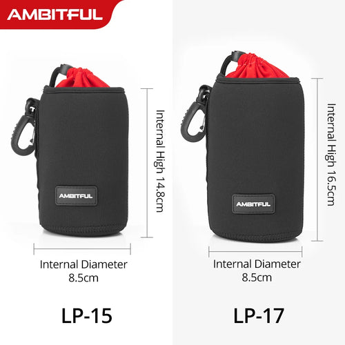 S/M/L/XL Camera Lens Pouch Drawstring Bag for All Camera DSLR