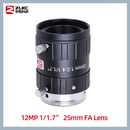 ZLKC 1/1.7 Inch Lens FA 4mm 6mm 12mm 16mm 25mm 35mm 50mm 75mm Fixed