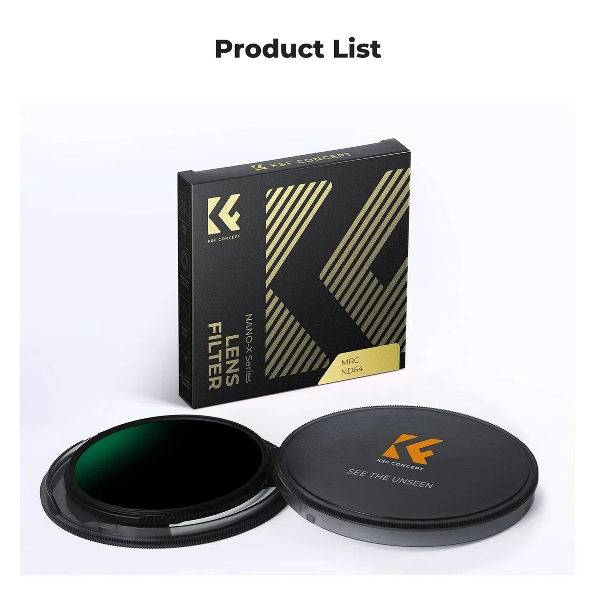 K&F CONCEPT 49-82mm ND Filters ND4/ND8/ND64/ND1000/GND8/GND16 Camera