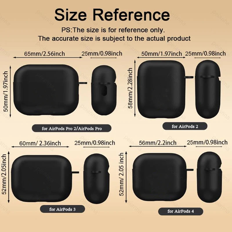 Silicone Case for AirPods 4 3 2 1 2nd 3nd 4nd Protective Shell