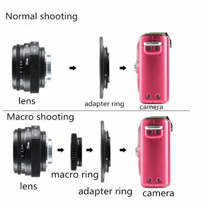 RISESPRAY 35mm F1.6 Manual Focus MF Prime Camera Lens for Canon EOSM
