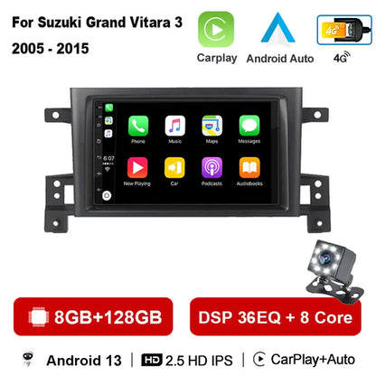 2din Car radio Android 13 For Suzuki Grand Vitara 3 2005-2010