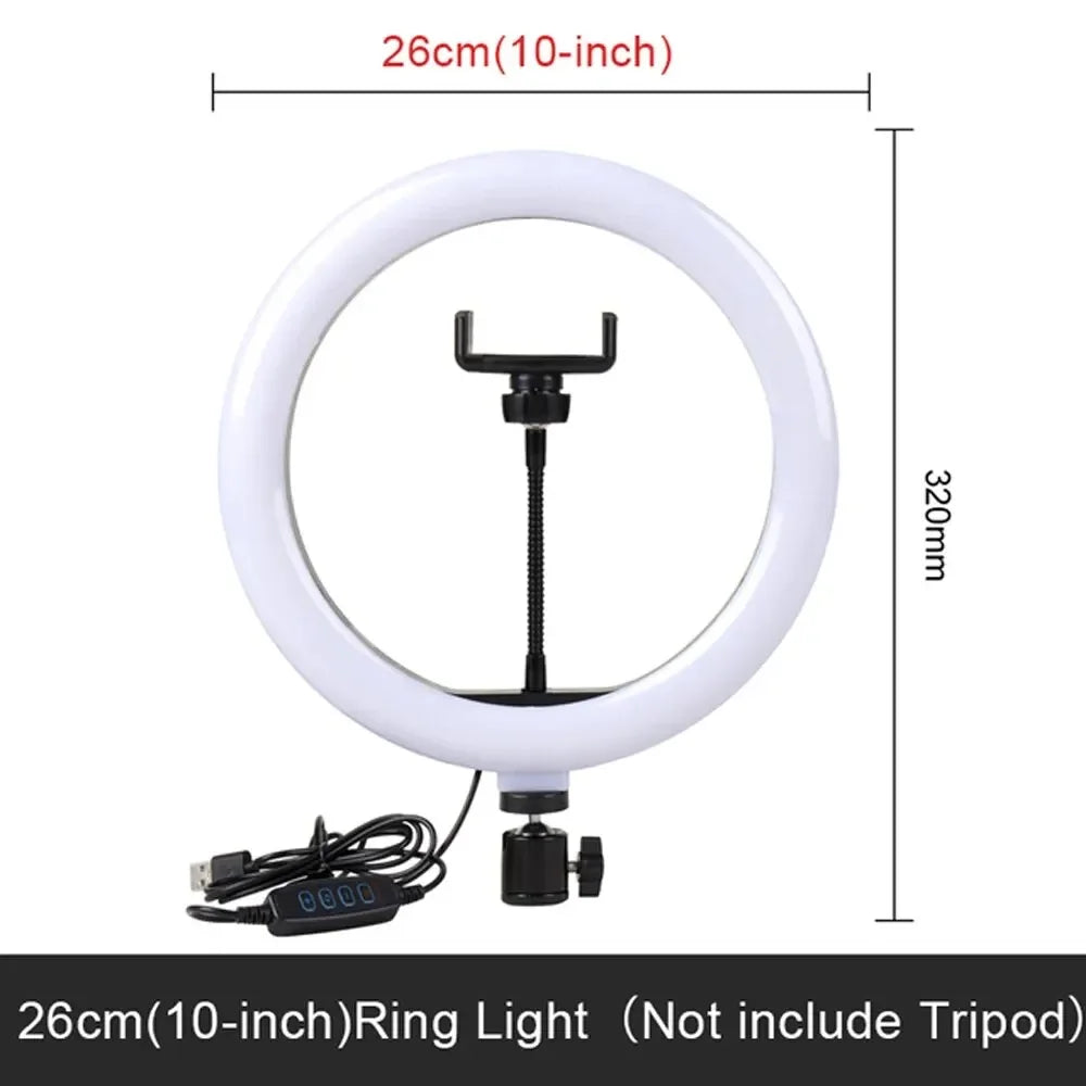 10inch Selfie Ring Light, Photography Fill Light Led Ring Lamp